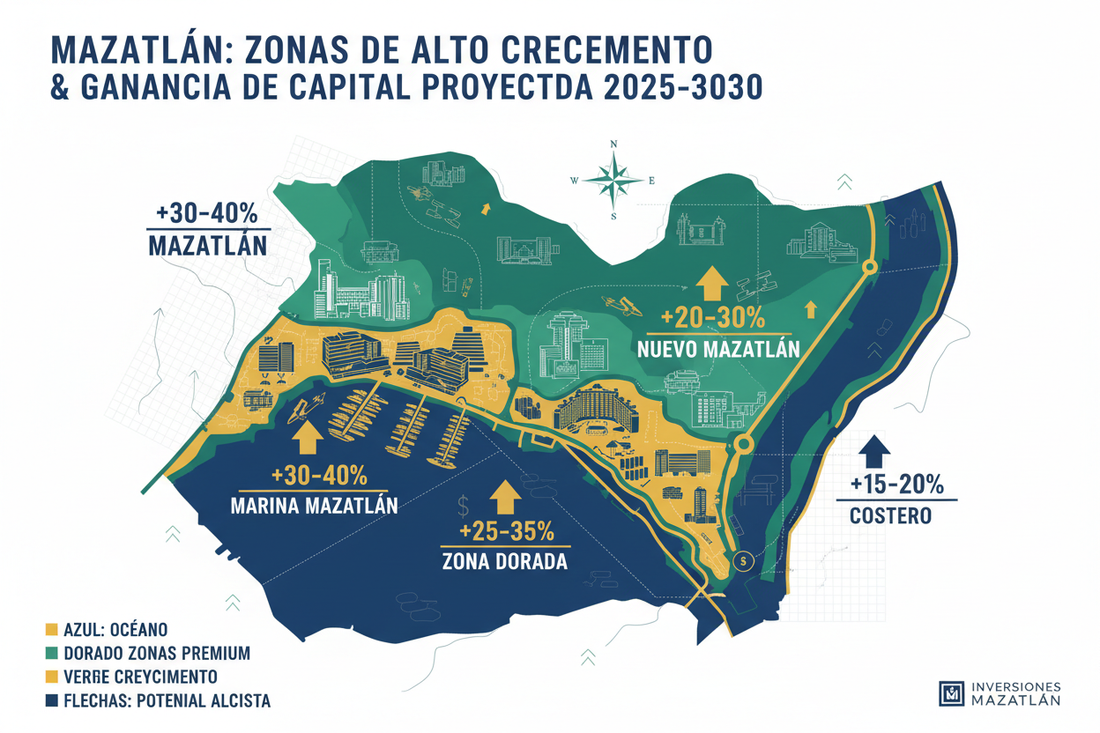 -Zonas con Mayor Plusvalía Proyectada en Mazatlán (2025–2030)