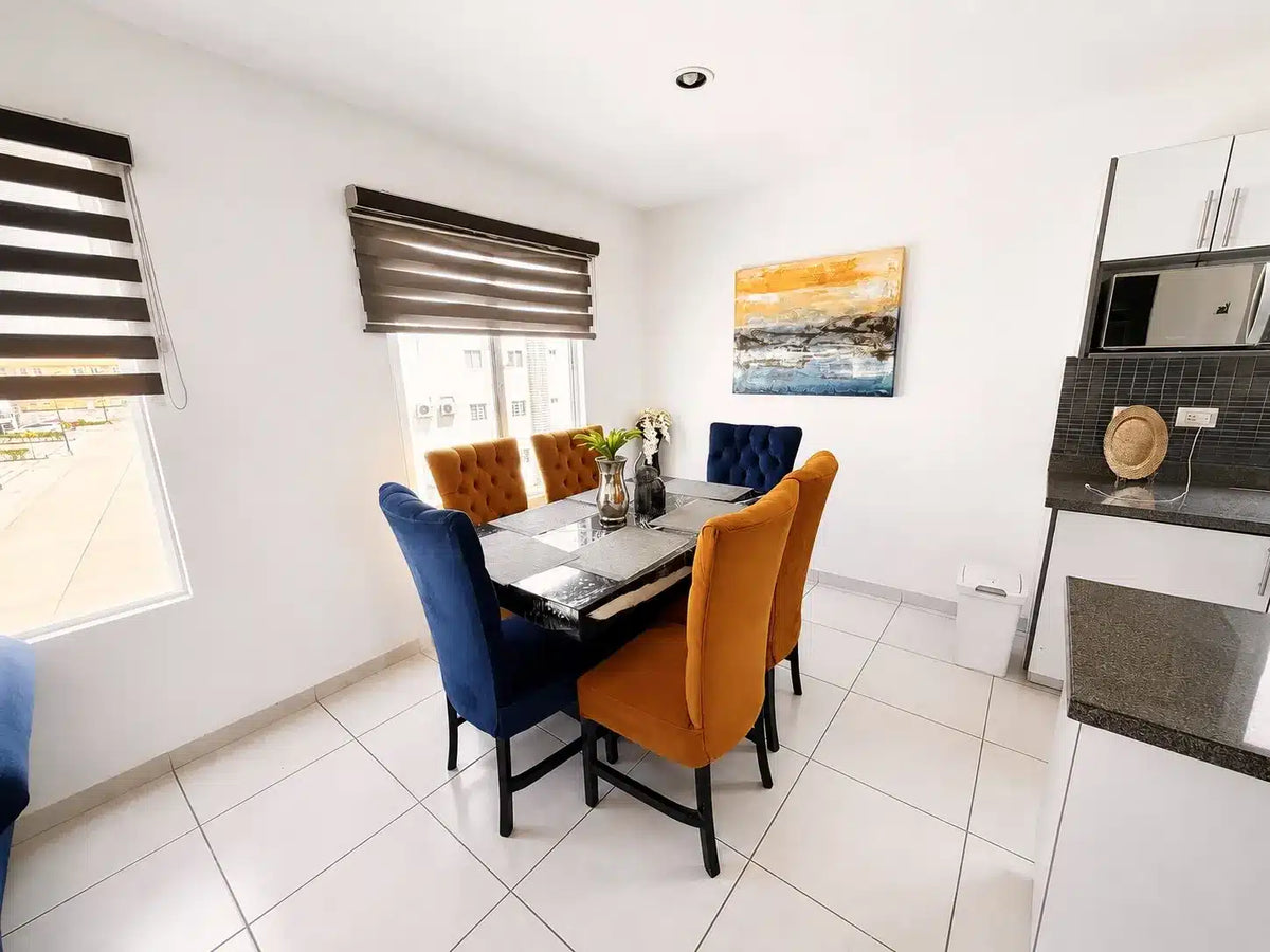 Comedor departamento amueblado Alejandría Residencial Mazatlán
