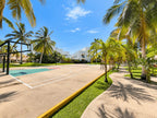 Cancha de basquetbol dentro del fraccionamiento El Secreto
