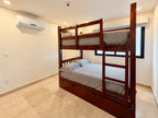 Recámara secundaria con literas, departamento en Torre Central 102 Mazatlán