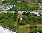Ubicación exacta del terreno en venta en Marina Universidad, Mazatlán, marcada en vista aérea